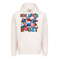 Pale Pink red white boozy Premium Hoodie - AdoDesignShop