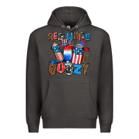 Smoke red white boozy Premium Hoodie - AdoDesignShop