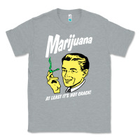Heather Grey smoking marijuana Classic Tee - artisFamous