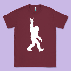 Funny Bigfoot Rock And Roll T Shirt For Sasquatch Believers Classic Tee Designed By Artisfamous