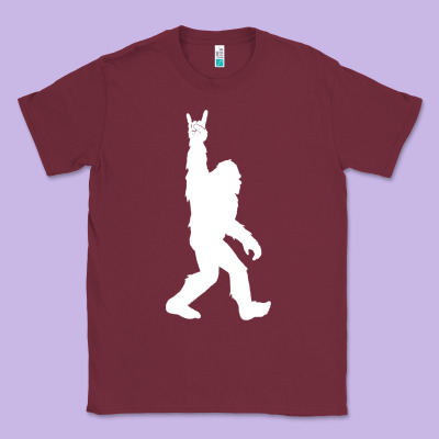 Funny Bigfoot Rock And Roll T Shirt For Sasquatch Believers Classic Tee Designed By Artisfamous