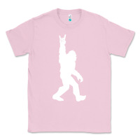Bubblegum Pink funny bigfoot rock and roll t shirt for sasquatch believers Classic Tee - artisFamous