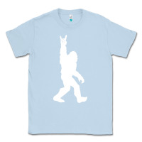 Dusty Blue funny bigfoot rock and roll t shirt for sasquatch believers Classic Tee - artisFamous