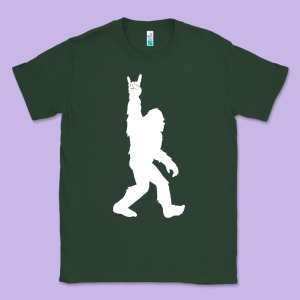 Funny Bigfoot Rock And Roll T Shirt For Sasquatch Believers Classic Tee Designed By Artisfamous