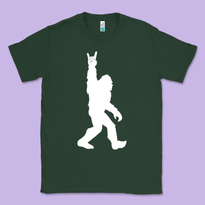 Funny Bigfoot Rock And Roll T Shirt For Sasquatch Believers Classic Tee Designed By Artisfamous