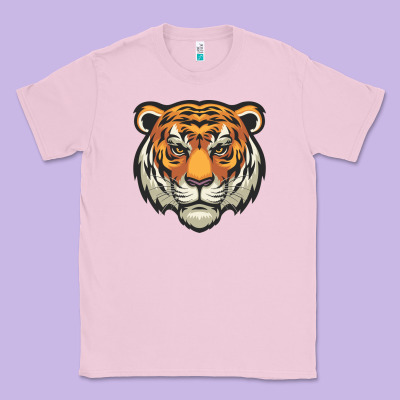 Tiger Vector Face Classic Tee Designed By Artisfamous