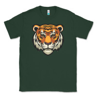 Sports Green tiger vector face Classic Tee - artisFamous