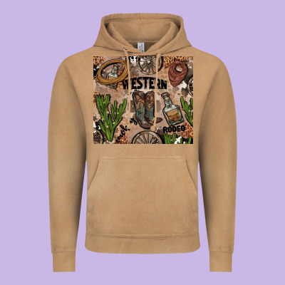 Western Rodeo Vintage Hoodie Designed By Adodesignshop