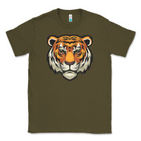 Army Green tiger vector face Classic Tee - artisFamous