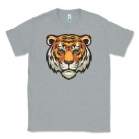 Heather Grey tiger vector face Classic Tee - artisFamous