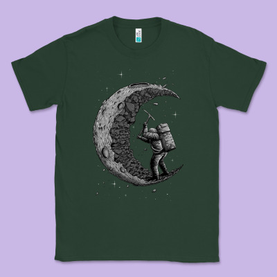 Digging The Moon Classic Tee Designed By Artisfamous