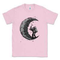 Bubblegum Pink digging the moon Classic Tee - artisFamous