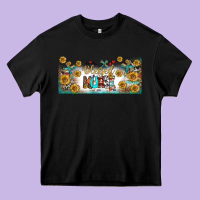 Blessed Nurse Libbey Glass Heavy Core Tee Designed By Bundleandbundleshop