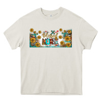Cream blessed nurse libbey glass Heavy Core Tee - BundleAndBundleShop