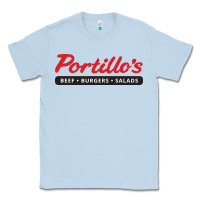 Dusty Blue Resto Portillo's Classic Tee - artisFamous