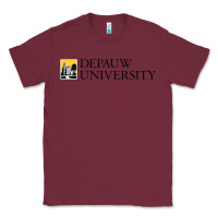Burgundy Depauw College Classic Tee - artisFamous