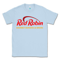 Dusty Blue Resto Red Robin Classic Tee - artisFamous