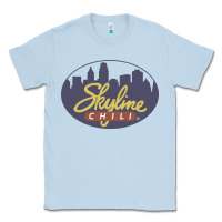 Dusty Blue Skyline Chili Resto Classic Tee - artisFamous