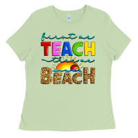 Matcha first we teach then we beach Ladies Tee - Artiststas