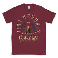 Burgundy jimi hendrix Classic Tee - artisFamous