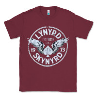 Burgundy linyrd skynyrd Classic Tee - artisFamous