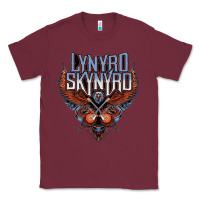 Burgundy linyrd skynyrd Classic Tee - artisFamous