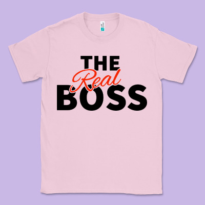 The Real Boss Matching Couple Classic Tee Designed By Artisfamous