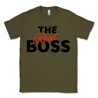 Army Green the real boss matching couple Classic Tee - artisFamous