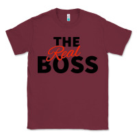 Burgundy the real boss matching couple Classic Tee - artisFamous