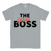 Heather Grey the real boss matching couple Classic Tee - artisFamous
