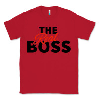 Red the real boss matching couple Classic Tee - artisFamous