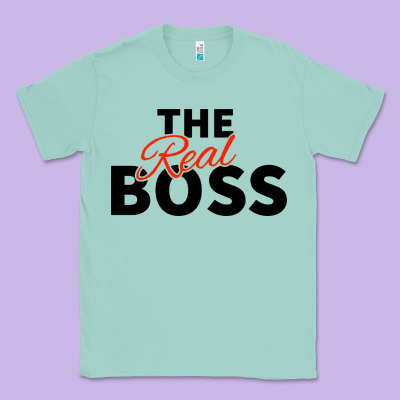 The Real Boss Matching Couple Classic Tee Designed By Artisfamous