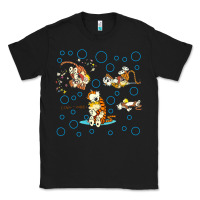 Black calvin and hobbes Classic Tee - artisFamous