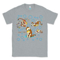 Heather Grey calvin and hobbes Classic Tee - artisFamous
