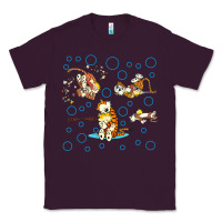 Plum calvin and hobbes Classic Tee - artisFamous