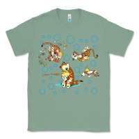 Sage calvin and hobbes Classic Tee - artisFamous