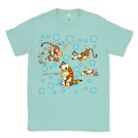 Seafoam calvin and hobbes Classic Tee - artisFamous