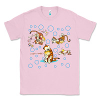 Bubblegum Pink calvin and hobbes Classic Tee - artisFamous