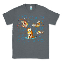 Charcoal Heather calvin and hobbes Classic Tee - artisFamous