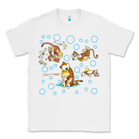 White calvin and hobbes Classic Tee - artisFamous
