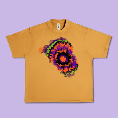 Tie Dye Patch Urban Heavy Tee Designed By Ranaportraitstore