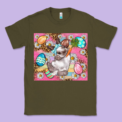 Easter Bunny And Egg With Leopard Pattern Tumbler Classic Tee Designed By Bundleandbundleshop