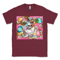 Burgundy Easter Bunny And Egg With Leopard Pattern Tumbler Classic Tee - BundleAndBundleShop