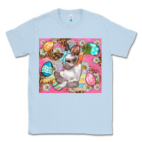 Dusty Blue Easter Bunny And Egg With Leopard Pattern Tumbler Classic Tee - BundleAndBundleShop