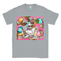 Heather Grey Easter Bunny And Egg With Leopard Pattern Tumbler Classic Tee - BundleAndBundleShop