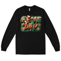 Black game day  lightning football Long Sleeve Tee - BarkalooDesign
