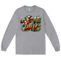 Heather Grey game day  lightning football Long Sleeve Tee - BarkalooDesign