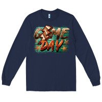 Navy game day  lightning football Long Sleeve Tee - BarkalooDesign