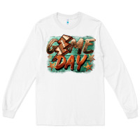 White game day  lightning football Long Sleeve Tee - BarkalooDesign