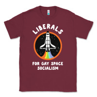 Burgundy liberals for gay space socialism Classic Tee - artisFamous